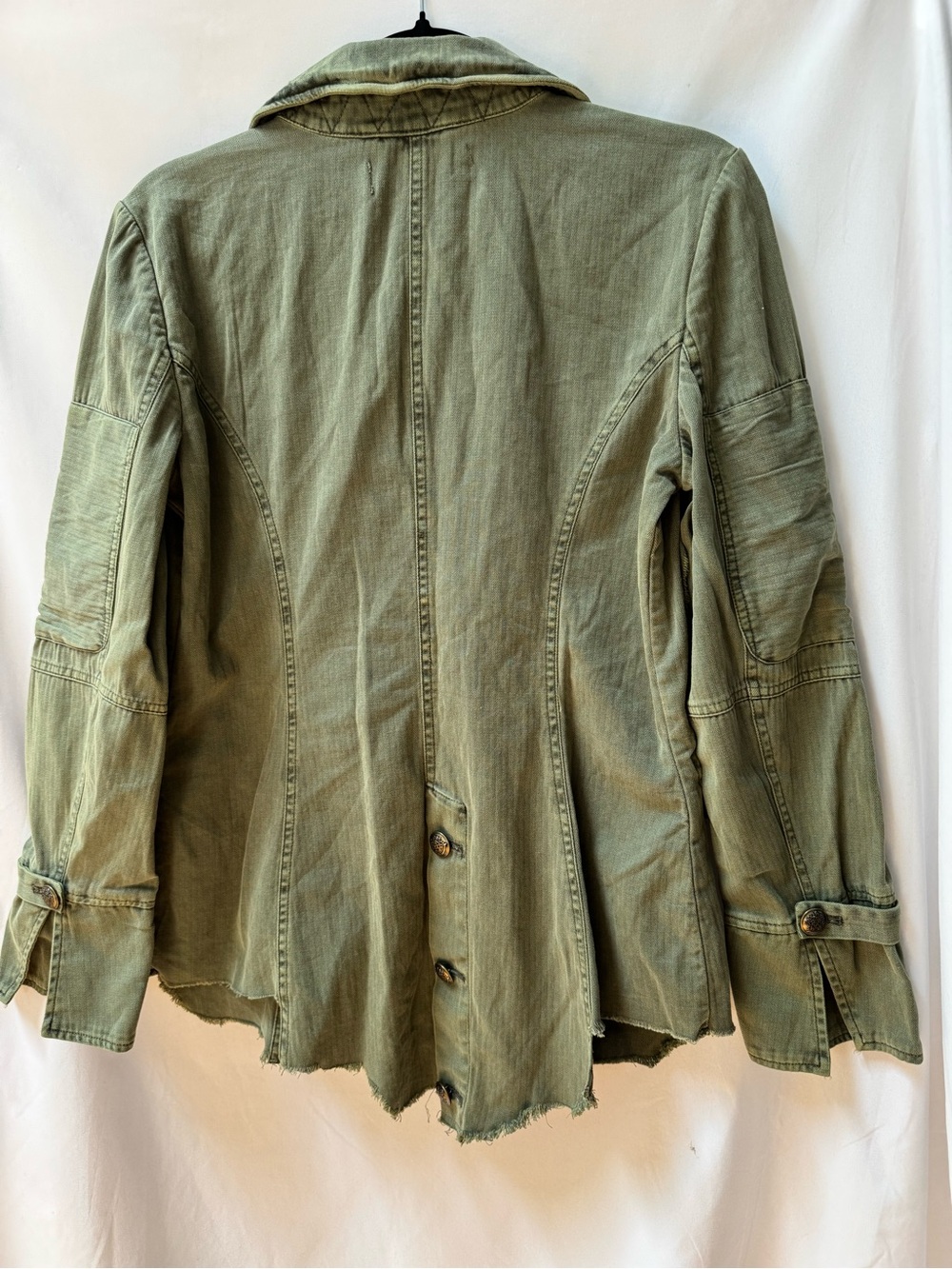 Free People Harlow Blazer Olive‎ Green Utility Military Jacket Size Small - Picture 2 of 9